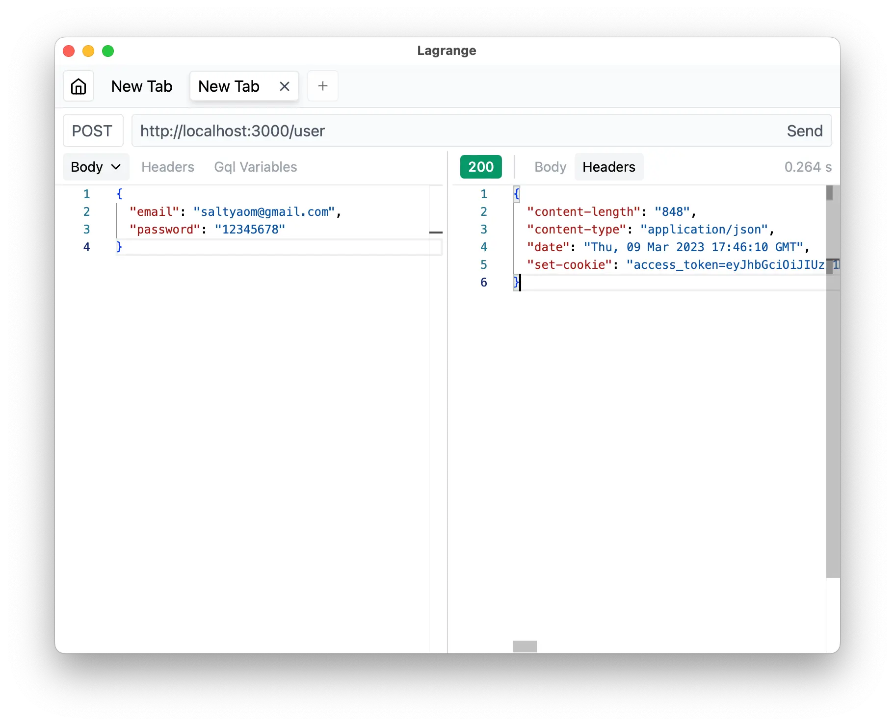 使用 Rest Client 登录