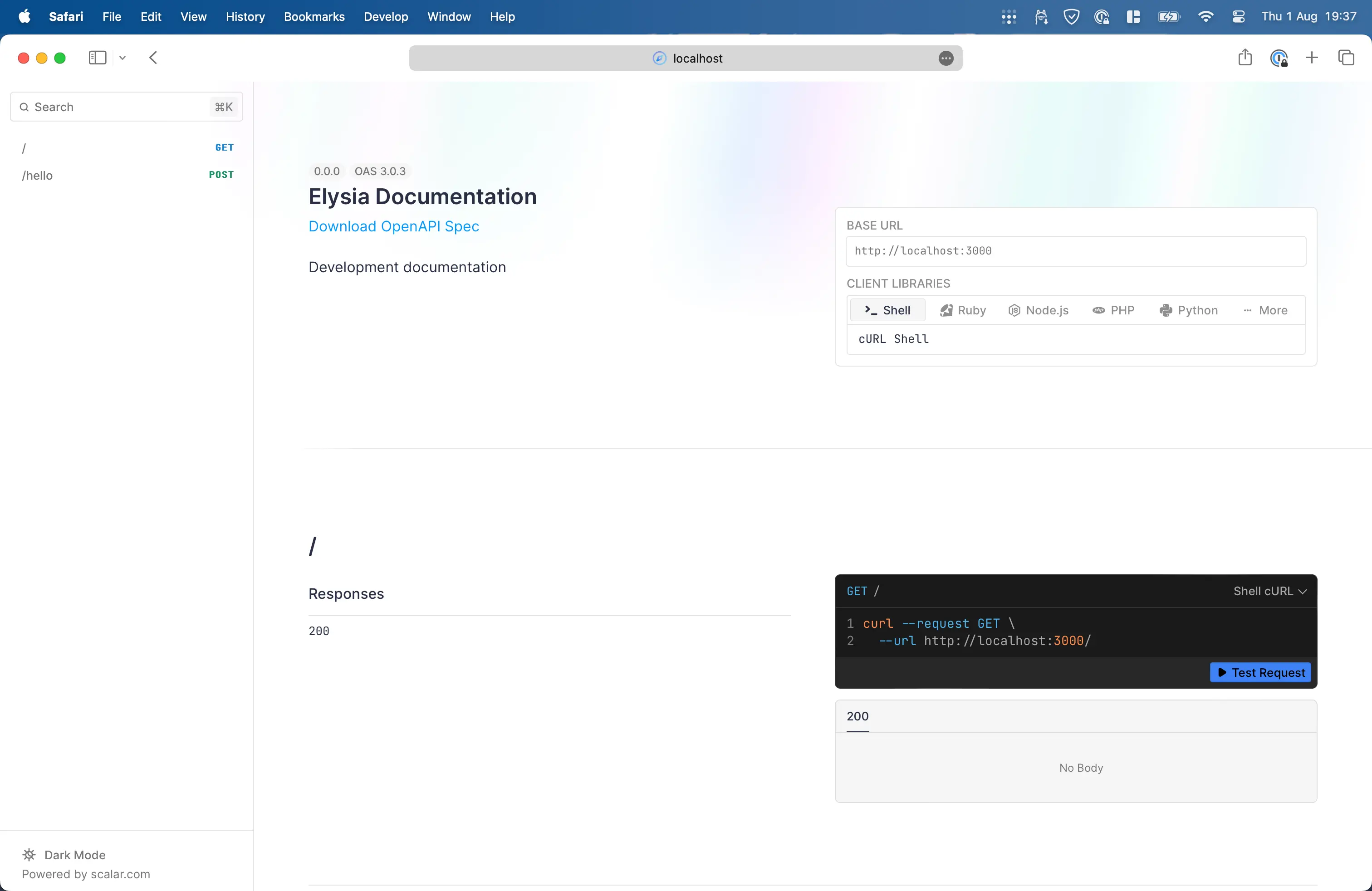 Scalar 文档登陆页